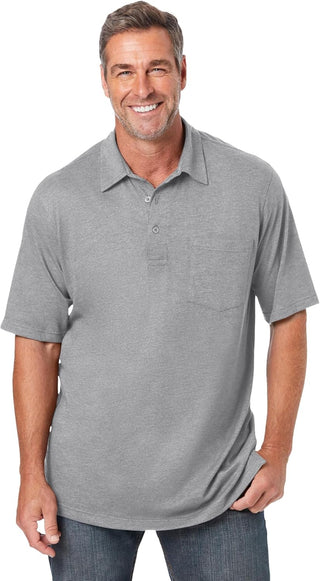 Large Men's Shrink-Less Polo T-Shirt