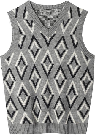 Big Mens V-Neck Knitted Sweater Vest