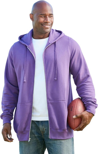 Plus Sized Men's Big & Tall Fleece Hoodie Jacket