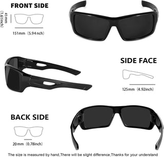 Polarized Wrap around Sports Sunglasses for Men