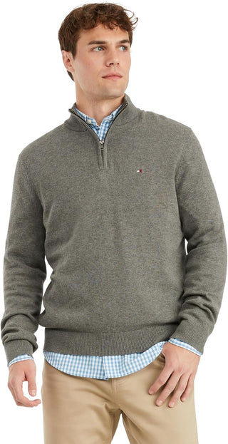 Big Men's Quarter Zip Pullover Sweater