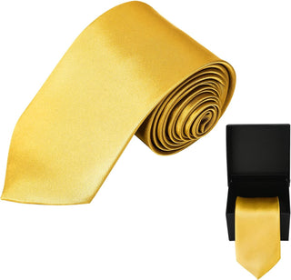 Solid Satin Tie + Gift Box