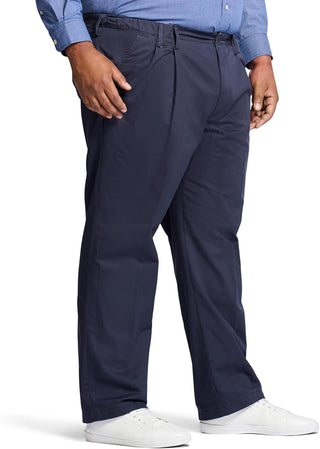 Men's Big-And-Tall Chinos Double-Pleated Pants