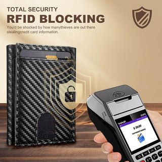 Leather Wallet with RFID Protection