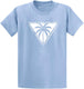 Light Blue With White Triangulated Palm Design