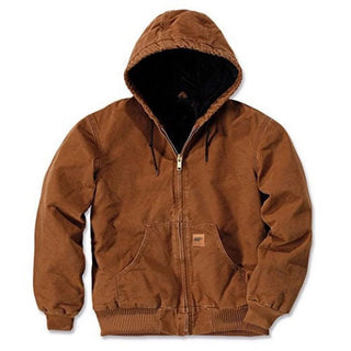 Big Mens Winter Thermal Duck Jacket Coat Sandstone Jacket Canvas Quilted Waterproof