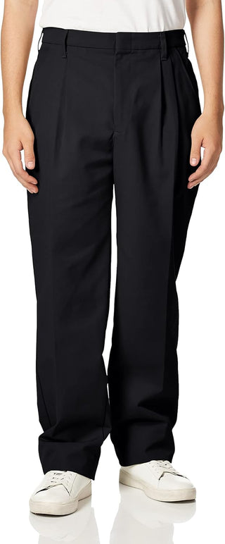 Executive Big and tall Men's Double Pleated Twill Work Slacks