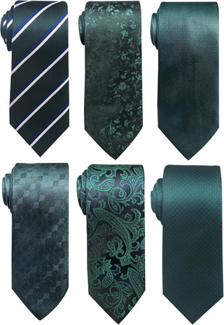 Tie for Men Necktie Woven Jacquard Neck Ties Set 6 PCS