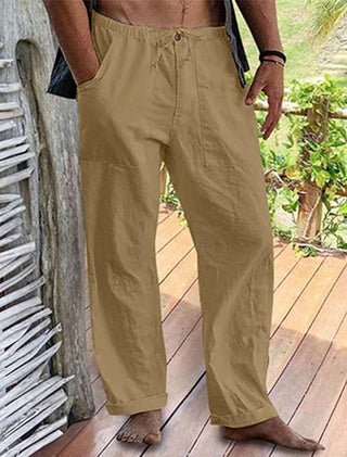 Men's Linen/Cotton Blend Pocket Pants