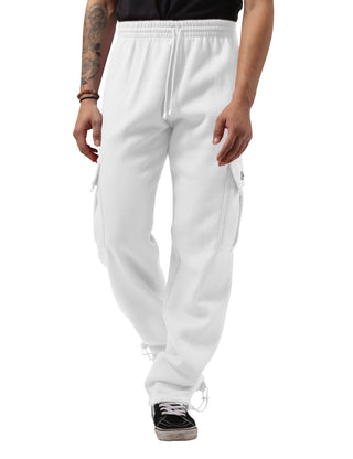 Mens Premium Cargo Sweatpants Heavy Duty Heavyweight Elastic Drawstring Waistband Big and Tall Available