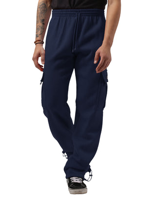 Mens Premium Cargo Sweatpants Heavy Duty Heavyweight Elastic Drawstring Waistband Big and Tall Available