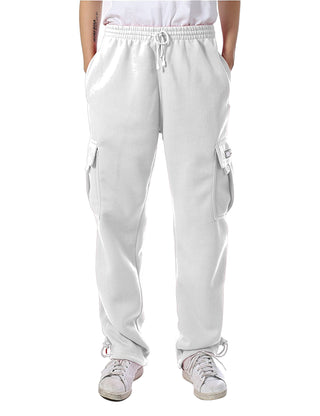 Mens Premium Heavyweight Cargo Sweatpants Big and Tall M-5XL