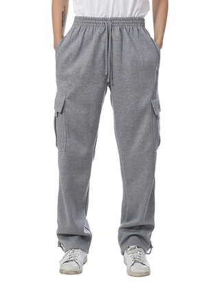 Mens Premium Heavyweight Cargo Sweatpants Big and Tall M-5XL