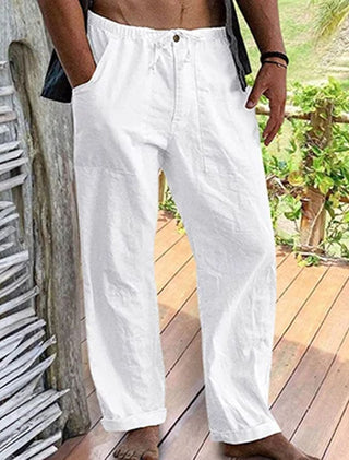 Men's Linen/Cotton Blend Pocket Pants